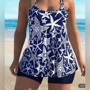 NEW 2 piece Swim Tankini Set Starfish Print